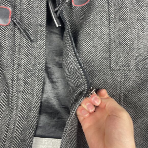 Coogi Coat Women XL Black Faux Fur Removable Hood Parka Jacket Anorak *READ* - Picture 16 of 16